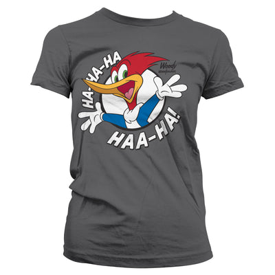Woody Woodpecker - HAHAHA Women T-Shirt (Dark Grey)