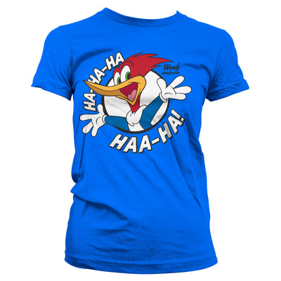 Woody Woodpecker - HAHAHA Women T-Shirt (Blue)