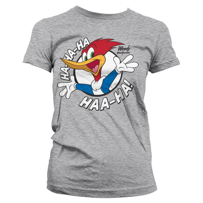 Woody Woodpecker - HAHAHA Women T-Shirt (Heather Grey)