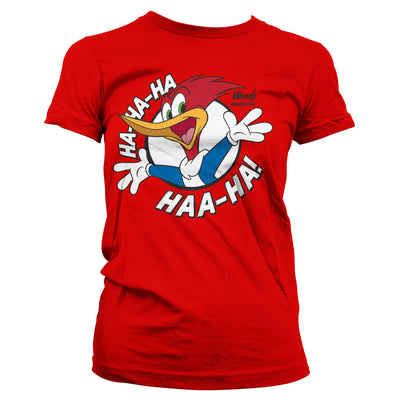 Woody Woodpecker - HAHAHA Women T-Shirt (Red)