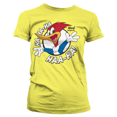 Woody Woodpecker - HAHAHA Women T-Shirt (Yellow)