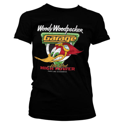 Woody Woodpecker - Garage Women T-Shirt (Black)