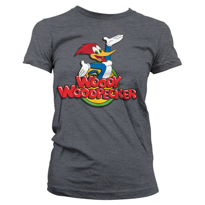 Woody Woodpecker - Classic Logo Women T-Shirt (Dark-Heather)