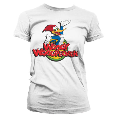 Woody Woodpecker - Classic Logo Women T-Shirt (White)