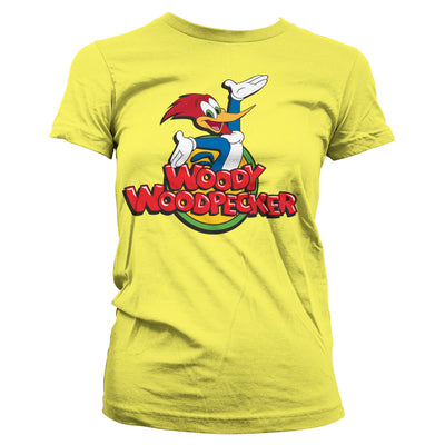 Woody Woodpecker - Classic Logo Women T-Shirt (Yellow)