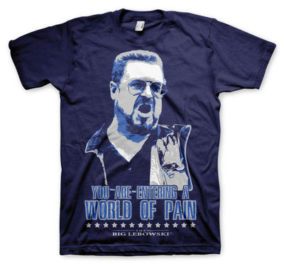 The Big Lebowski - Lebowski World Of Pain Mens T-Shirt (Navy)