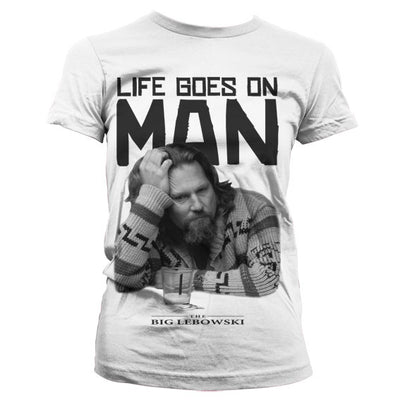 The Big Lebowski - Life Goes On Man Women T-Shirt (White)