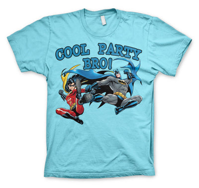 Batman - Cool Party Bro! Mens T-Shirt (Sky Blue)