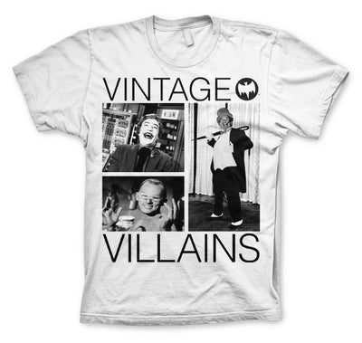 Batman - Vintage Villains Big & Tall Mens T-Shirt (White)