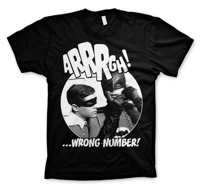 Batman - Arrrgh - Wrong Number Mens T-Shirt (Black)