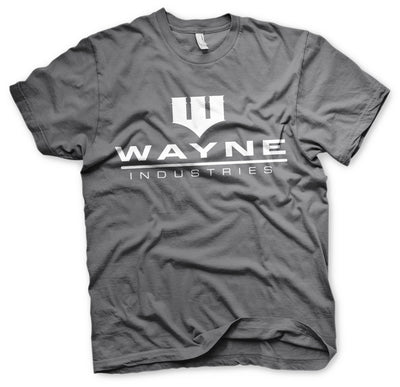 Batman - Wayne Industries Logo Mens T-Shirt (Dark Grey)