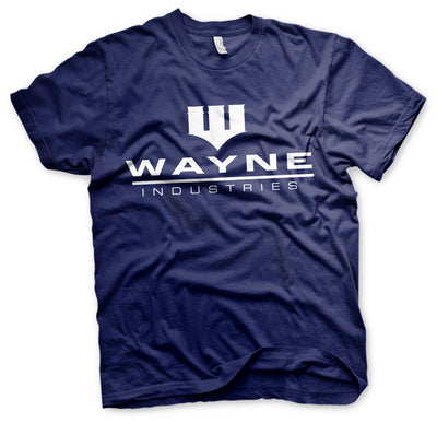 Batman - Wayne Industries Logo Mens T-Shirt (Navy)