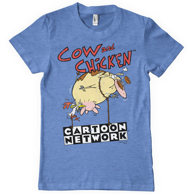 Cow and Chicken - Balloon Mens T-Shirt