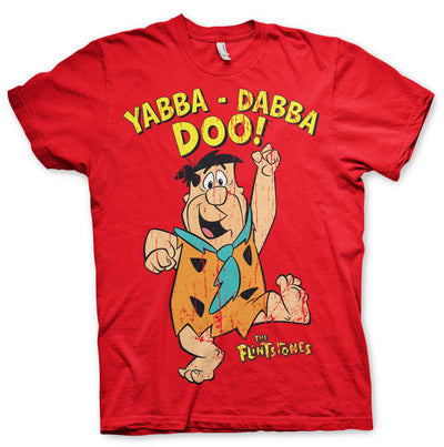 The Flintstones - Yabba-Dabba-Doo Mens T-Shirt (Red)