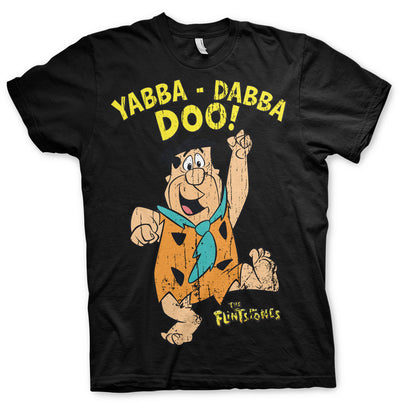 The Flintstones - Yabba-Dabba-Doo Big & Tall Mens T-Shirt (Black)
