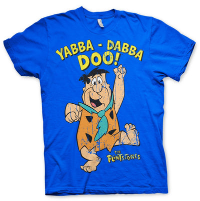 The Flintstones - Yabba-Dabba-Doo Mens T-Shirt (Blue)
