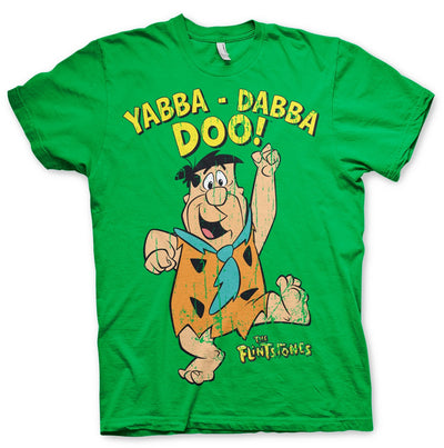 The Flintstones - Yabba-Dabba-Doo Mens T-Shirt (Green)