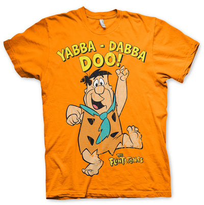 The Flintstones - Yabba-Dabba-Doo Mens T-Shirt (Orange)