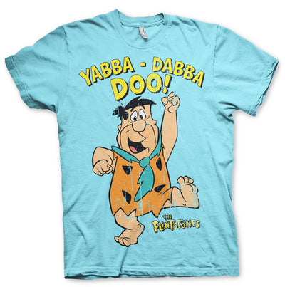 The Flintstones - Yabba-Dabba-Doo Mens T-Shirt (Sky Blue)