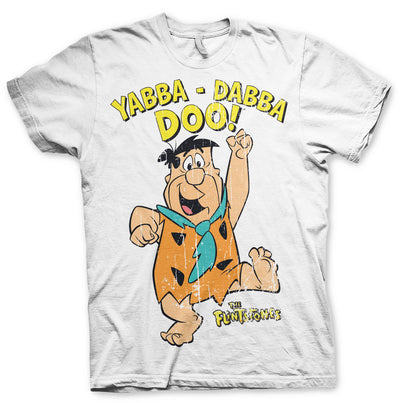 The Flintstones - Yabba-Dabba-Doo Big & Tall Mens T-Shirt (White)