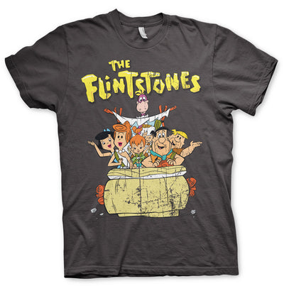 The Flintstones - Mens T-Shirt (Dark Grey)
