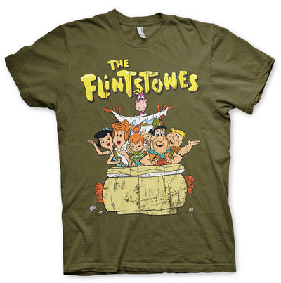 The Flintstones - Mens T-Shirt (Olive)