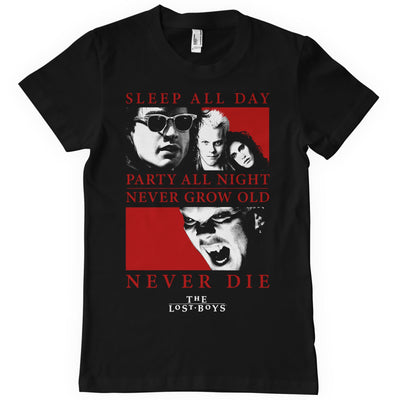 The Lost Boys - Sleep All Day - Party All Night Mens T-Shirt (Black)