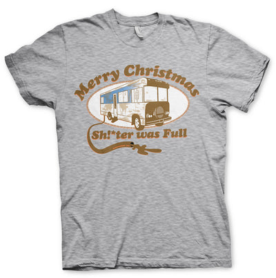 National Lampoon's - Christmas - Shitter Was Full Mens T-Shirt (Heather Grey)