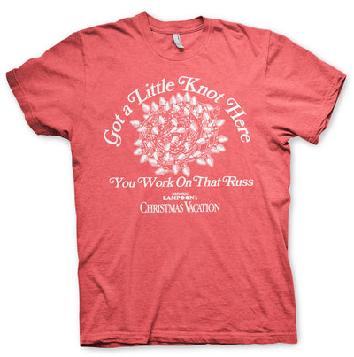 National Lampoon's - Christmas - Got a Little Knot Here Mens T-Shirt (Red-Heather)