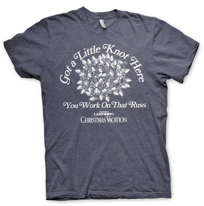 National Lampoon's - Christmas - Got a Little Knot Here Mens T-Shirt (Navy-Heather)