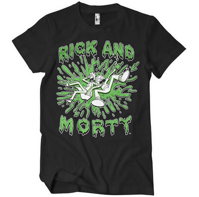 Rick and Morty - Splash Big & Tall Mens T-Shirt (Black)