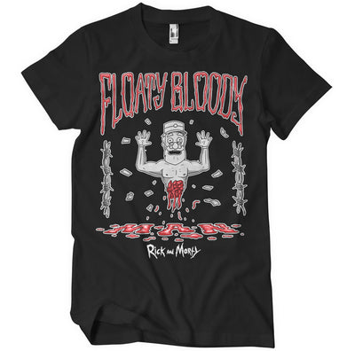 Rick and Morty - Floaty Bloody Man Big & Tall Mens T-Shirt (Black)