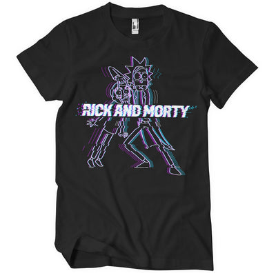 Rick and Morty - Glitch Big & Tall Mens T-Shirt (Black)