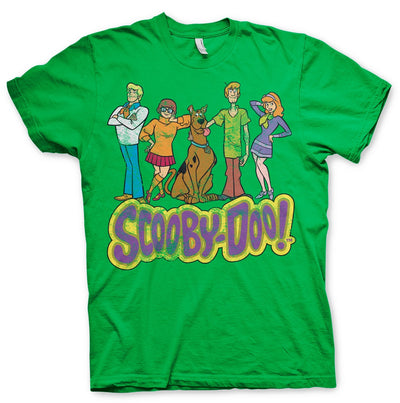 Scooby Doo - Team Scooby Doo Distressed Mens T-Shirt (Green)
