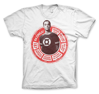 The Big Bang Theory - Sheldon Circle Big & Tall Mens T-Shirt (White)