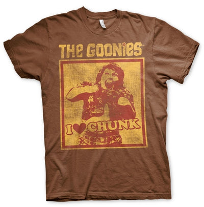 The Goonies - I Love Chunk Mens T-Shirt (Brown)