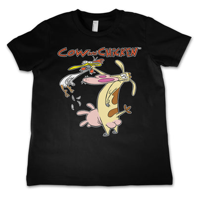 Cow and Chicken - Kids T-Shirt (Black)