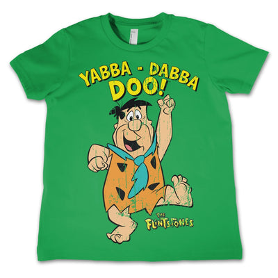 The Flintstones - Yabba-Dabba-Doo Unisex Kids T-Shirt (Green)