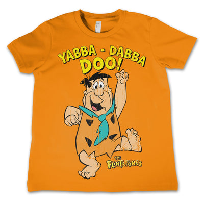 The Flintstones - Yabba-Dabba-Doo Unisex Kids T-Shirt (Orange)