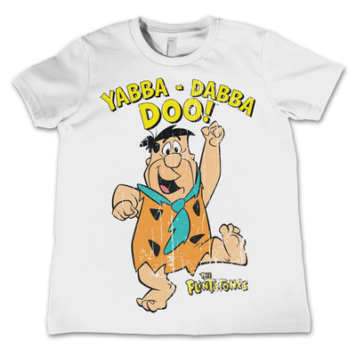 The Flintstones - Yabba-Dabba-Doo Unisex Kids T-Shirt (White)