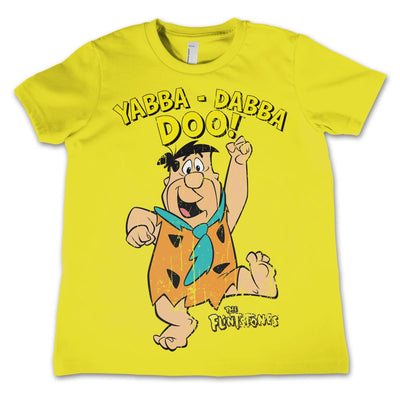 The Flintstones - Yabba-Dabba-Doo Unisex Kids T-Shirt (Yellow)
