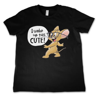 Tom & Jerry - Jerry - I Woke Up This Cute Kids T-Shirt (Black)