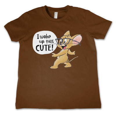 Tom & Jerry - Jerry - I Woke Up This Cute Kids T-Shirt (Brown)