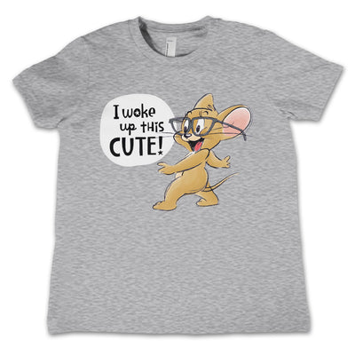 Tom & Jerry - Jerry - I Woke Up This Cute Kids T-Shirt (Heather Grey)