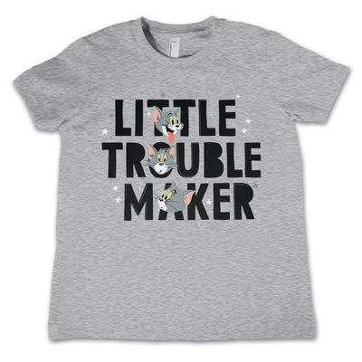 Tom & Jerry - Tom - Little Trouble Maker Kids T-Shirt (Heather Grey)