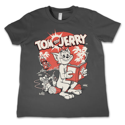 Tom & Jerry - Vintage Comic Kids T-Shirt (Dark Grey)