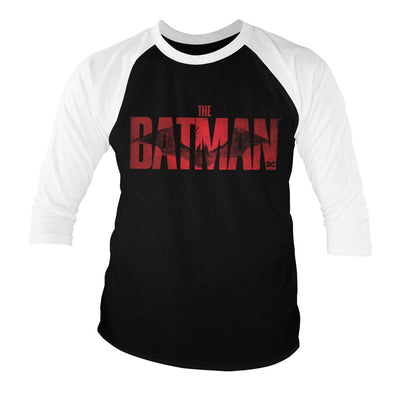 Batman - The Ba Baseball 3/4 Sleeve T-Shirt (White-Black)