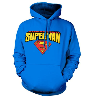 Superman - Blockletter Logo Hoodie (Blue)