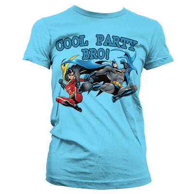 Batman - Cool Party Bro! Women T-Shirt (Sky Blue)