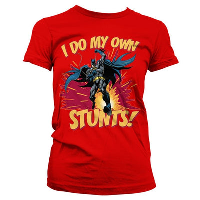 Batman - I Do My Own Stunts Women T-Shirt (Red)